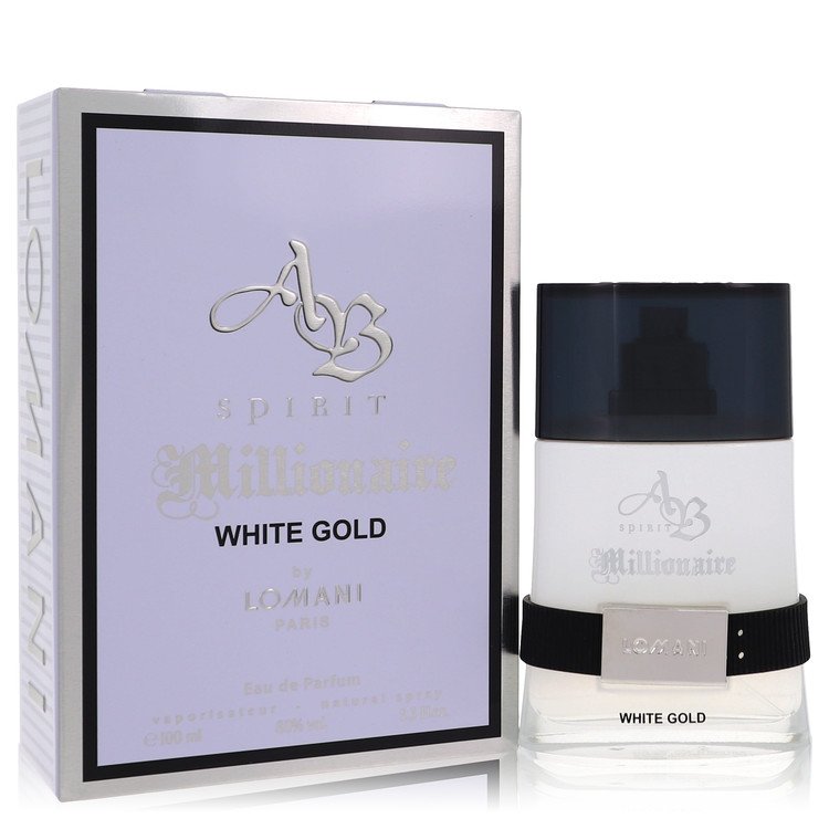 Ab Spirit Millionaire White Gold Eau De Parfum Spray By Lomani 3.3 oz