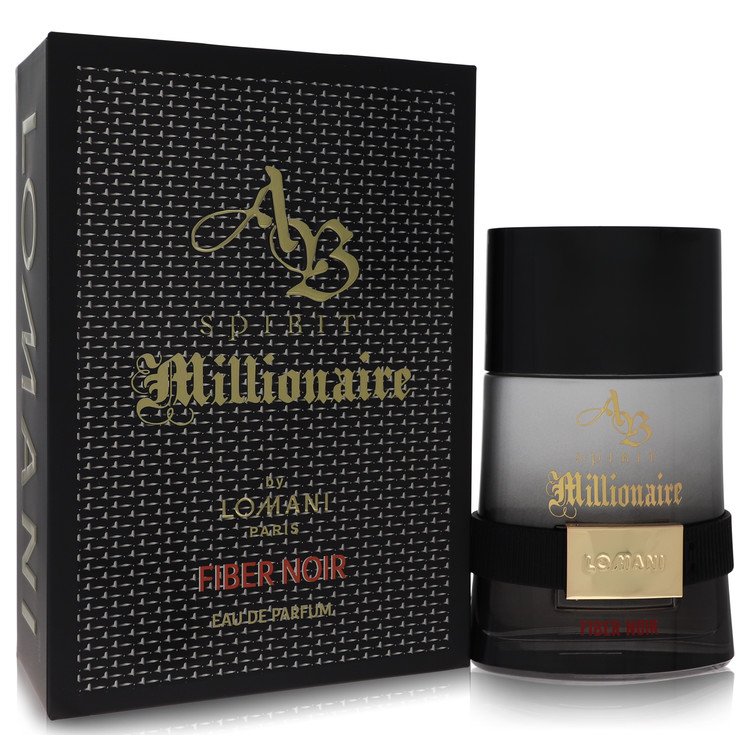 Ab Spirit Millionaire Fiber Noir Eau De Parfum Spray By Lomani 3.3 oz