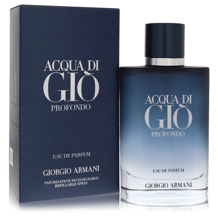 Acqua Di Gio Profondo Eau De Parfum Spray Refillable By Giorgio Armani 3.3 oz