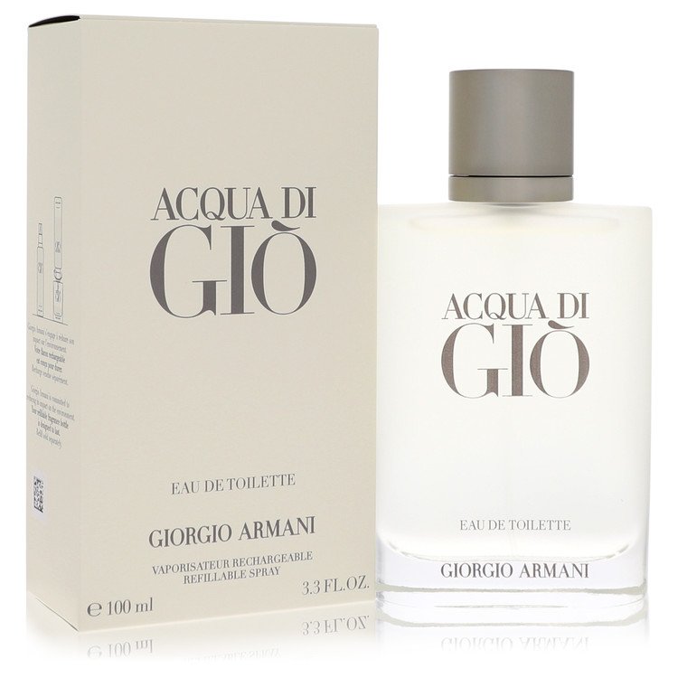 Acqua Di Gio Eau De Toilette Spray Refillable By Giorgio Armani 3.4 oz