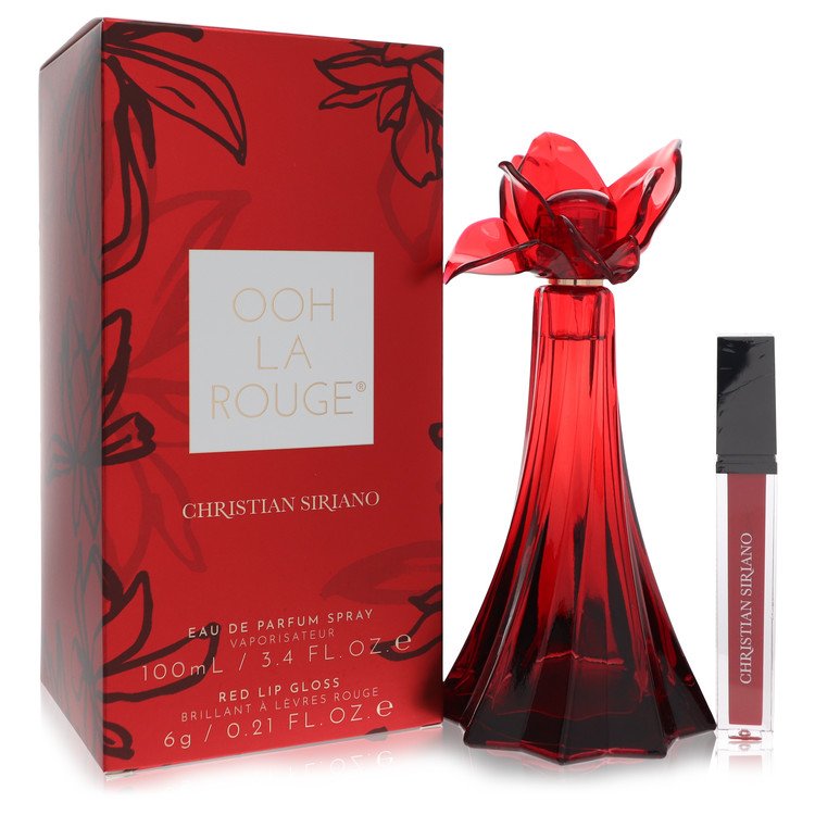 Christian Siriano Ooh La Rouge Eau De Parfum Spray + 0.21 oz Red Lip Gloss By Christian Siriano 3.4 oz