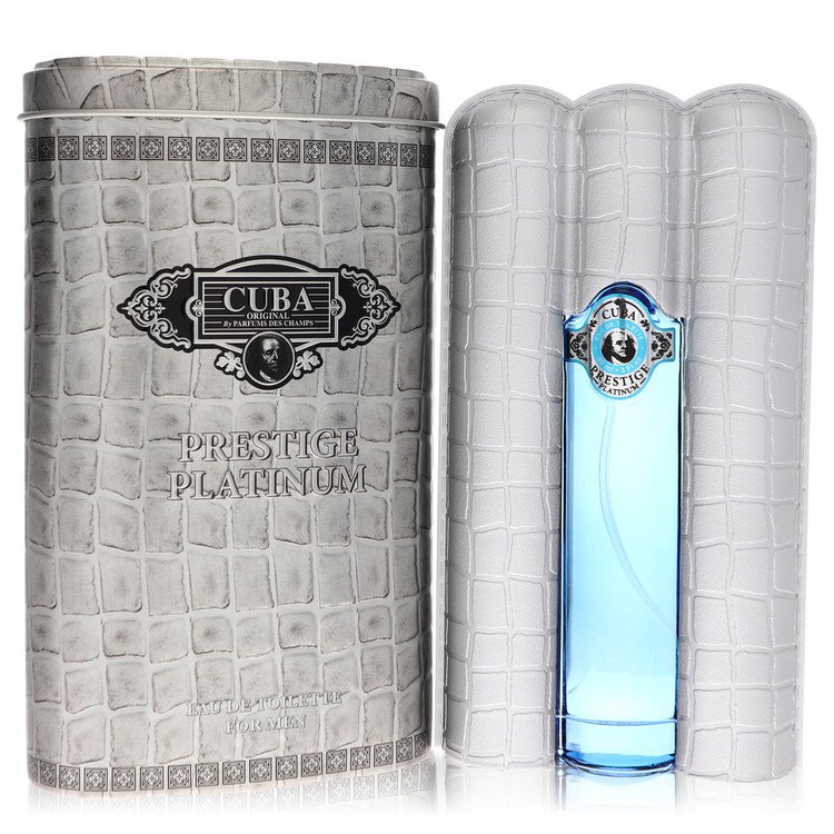 Cuba Prestige Platinum Eau De Toilette Spray By Fragluxe 3 oz