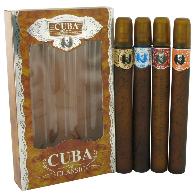 Cuba Blue Gift Set By Fragluxe Cuba Variety Set includes All Four 1.15 oz