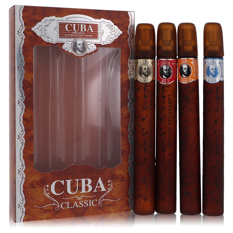 Cuba Orange Gift Set By Fragluxe Cuba Variety Set includes All Four 1.15 oz