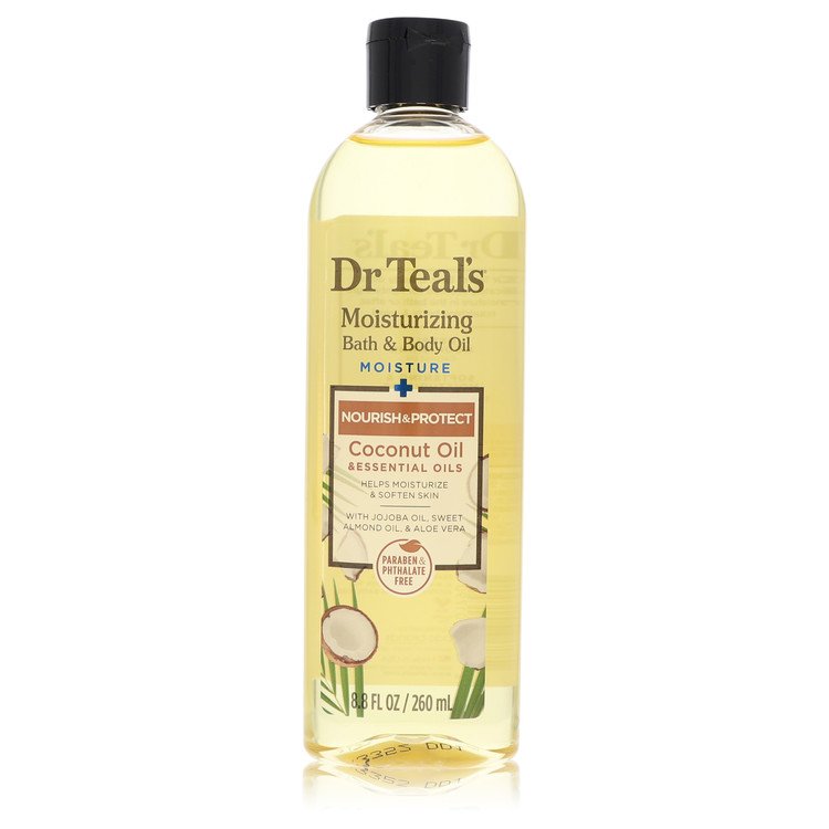 Dr Teal's Moisturizing Bath & Body Oil Nourishing Coconut Oil with Essensial Oils, Jojoba Oil, Sweet Almond Oil and Cocoa Butter By Dr Teal's 8.8 oz