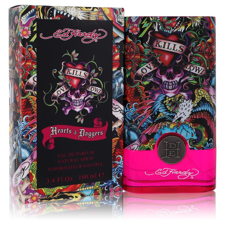 Ed Hardy Hearts & Daggers Eau De Parfum Spray By Christian Audigier 3.4 oz