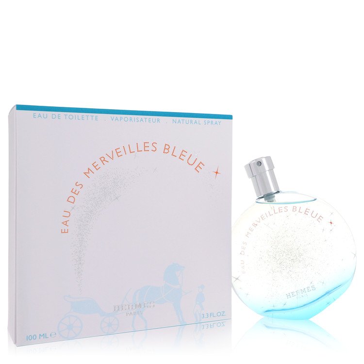 Eau Des Merveilles Bleue Eau De Toilette Spray By Hermes 3.4 oz