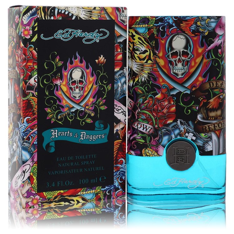 Ed Hardy Hearts & Daggers Eau De Toilette Spray By Christian Audigier 3.4 oz