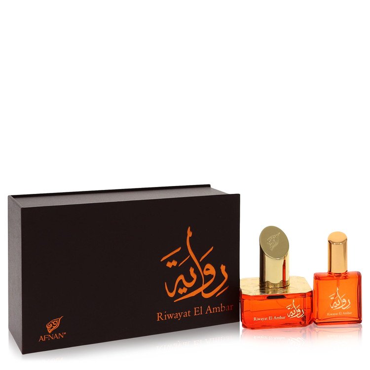 Riwayat El Ambar Eau De Parfum Spray + Free .67 oz Travel EDP Spray By Afnan 1.7 oz