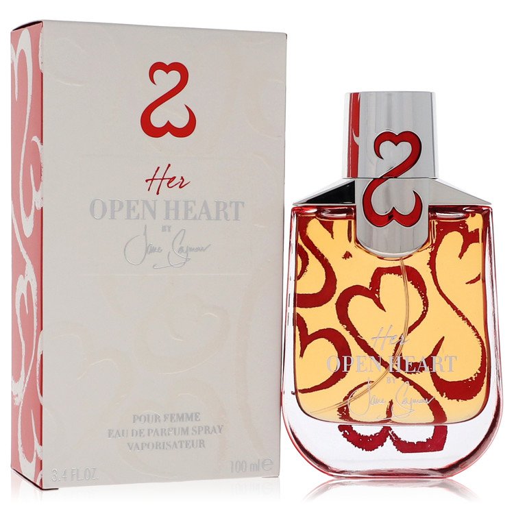 Her Open Heart Eau De Parfum Spray with Free Jewelry Roll By Jane Seymour 3.4 oz