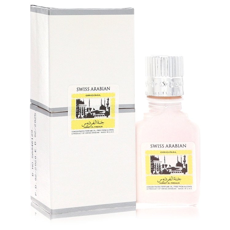 Jannet El Firdaus Concentrated Perfume Oil Free From Alcohol (Unisex White Attar) By Swiss Arabian 0.3 oz