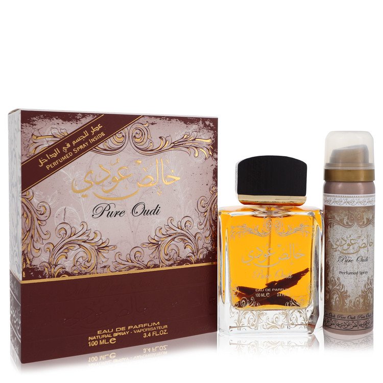 Lattafa Pure Oudi Eau De Parfum Spray Plus 1.7 oz Deodorant By Lattafa 3.4 oz