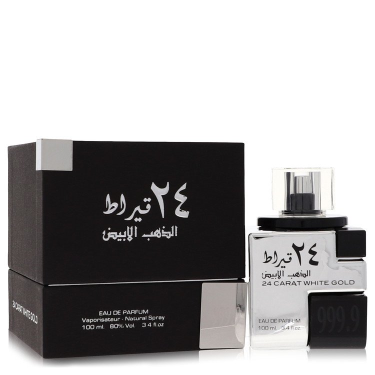 Lattafa 24 Carat White Gold Eau De Parfum Spray (Unisex) By Lattafa 3.4 oz