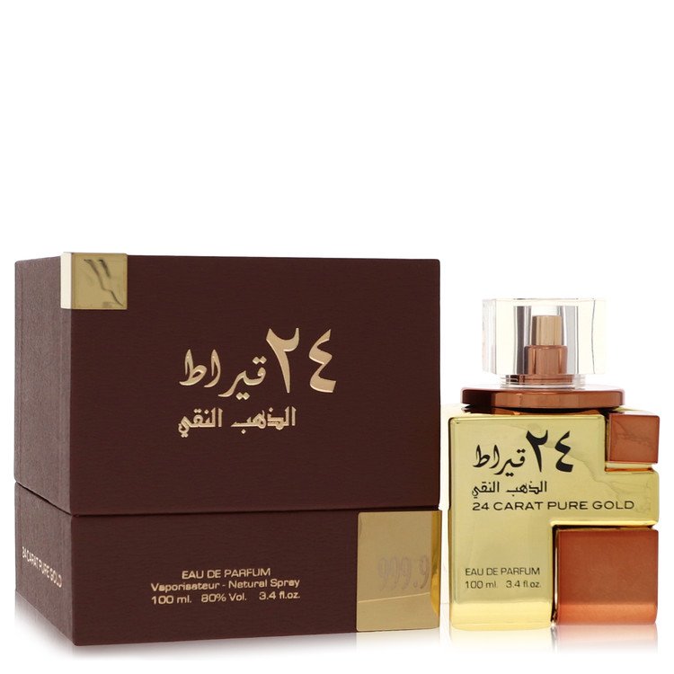 Lattafa 24 Carat Pure Gold Eau De Parfum Spray (Unisex) By Lattafa 3.4 oz
