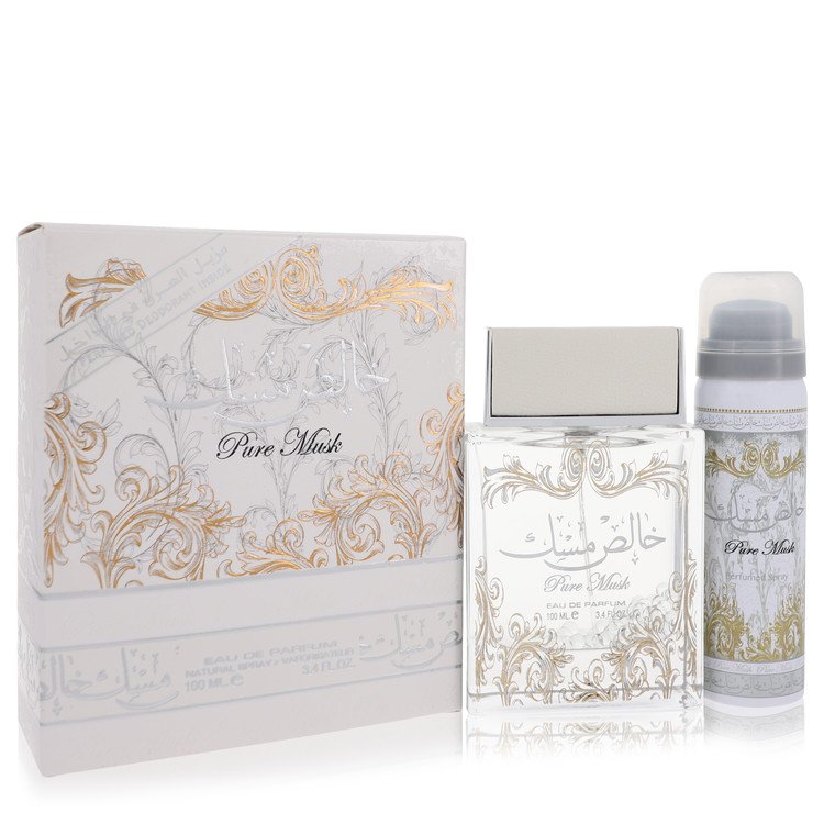 Lattafa Pure Khalis Musk Eau De Parfum Spray Plus 1.7 Deodorant By Lattafa 3.4 oz
