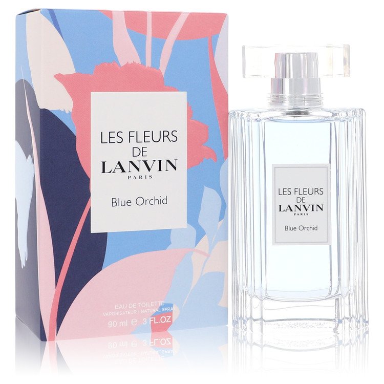 Les Fleurs De Lanvin Blue Orchid Eau De Toilette Spray By Lanvin 3 oz