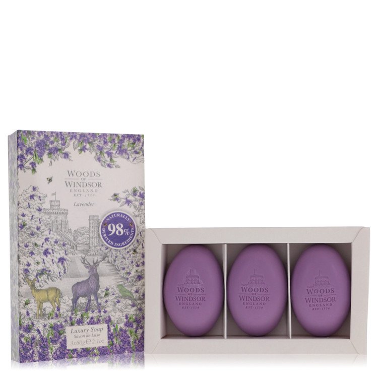 Lavender Fine English Soap By Woods of Windsor 3 x 2.1 oz