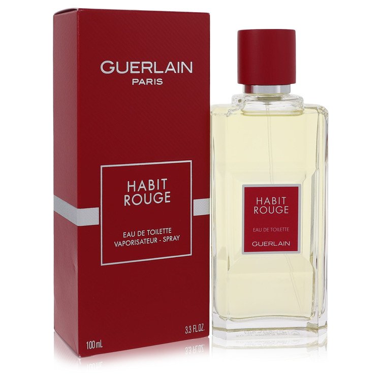 Habit Rouge Cologne / Eau De Toilette Spray By Guerlain 3.4 oz
