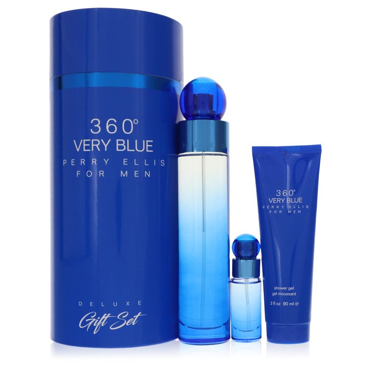 Perry Ellis 360 Very Blue Gift Set By Perry Ellis 3.4 oz