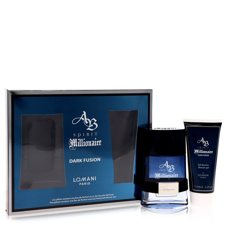 Spirit Millionaire Dark Fusion Gift Set By Lomani 3.3 oz