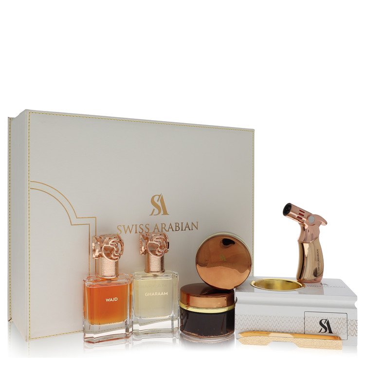 Swiss Arabian Bakhoor Dukhoon Al Haram Gift Set By Swiss Arabian Gift Set contains 2 x 1.7 oz