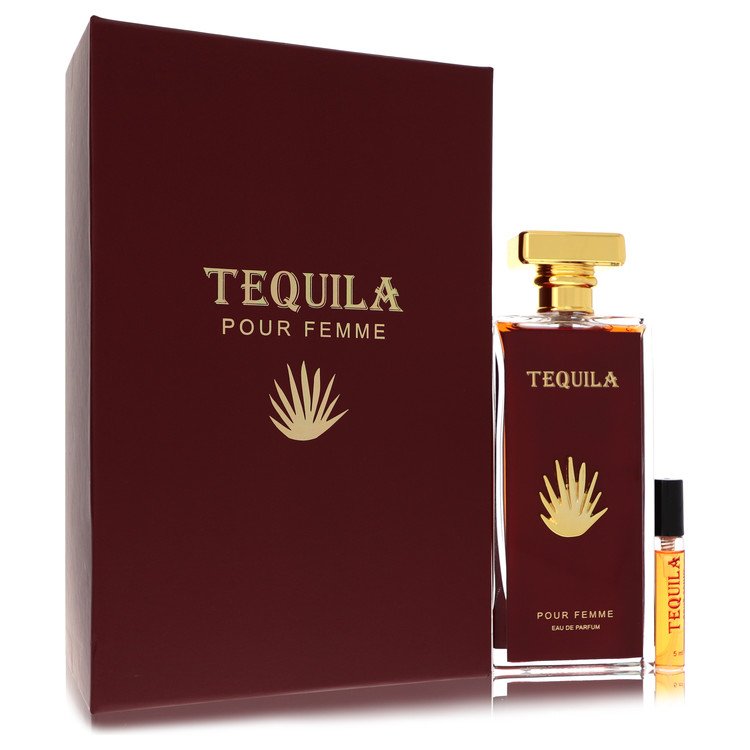 Tequila Pour Femme Red Eau De Parfum Spray + Free .17 oz Mini EDP Spray By Tequila Perfumes 3.3 oz