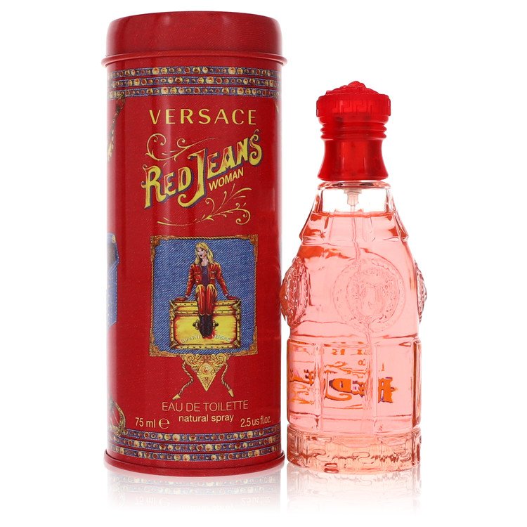 Red Jeans Eau De Toilette Spray By Versace 2.5 oz