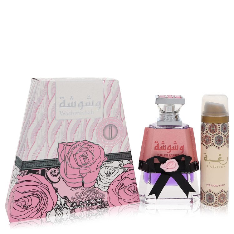 Washwashah Eau De Parfum Spray Plus 1.7 oz Deodorant By Lattafa 3.4 oz