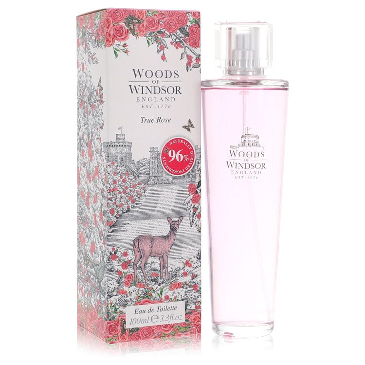 True Rose Eau De Toilette Spray By Woods of Windsor 3.3 oz