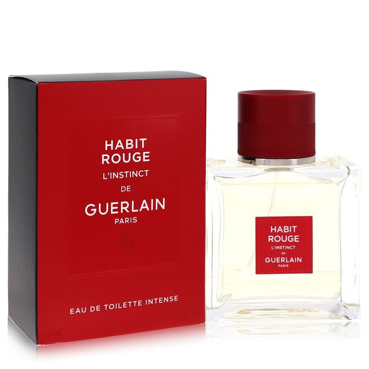 Habit Rouge L'instinct Eau De Toilette Intense Spray By Guerlain 1.6 oz